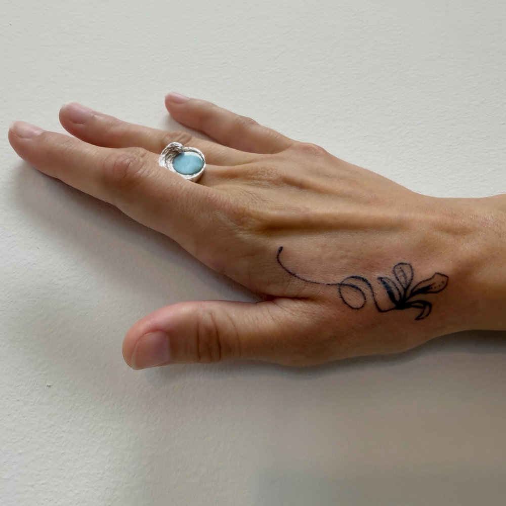 Handpoke tattoo by Raina Murphy at Raindear Tattoo in Beacon, NY