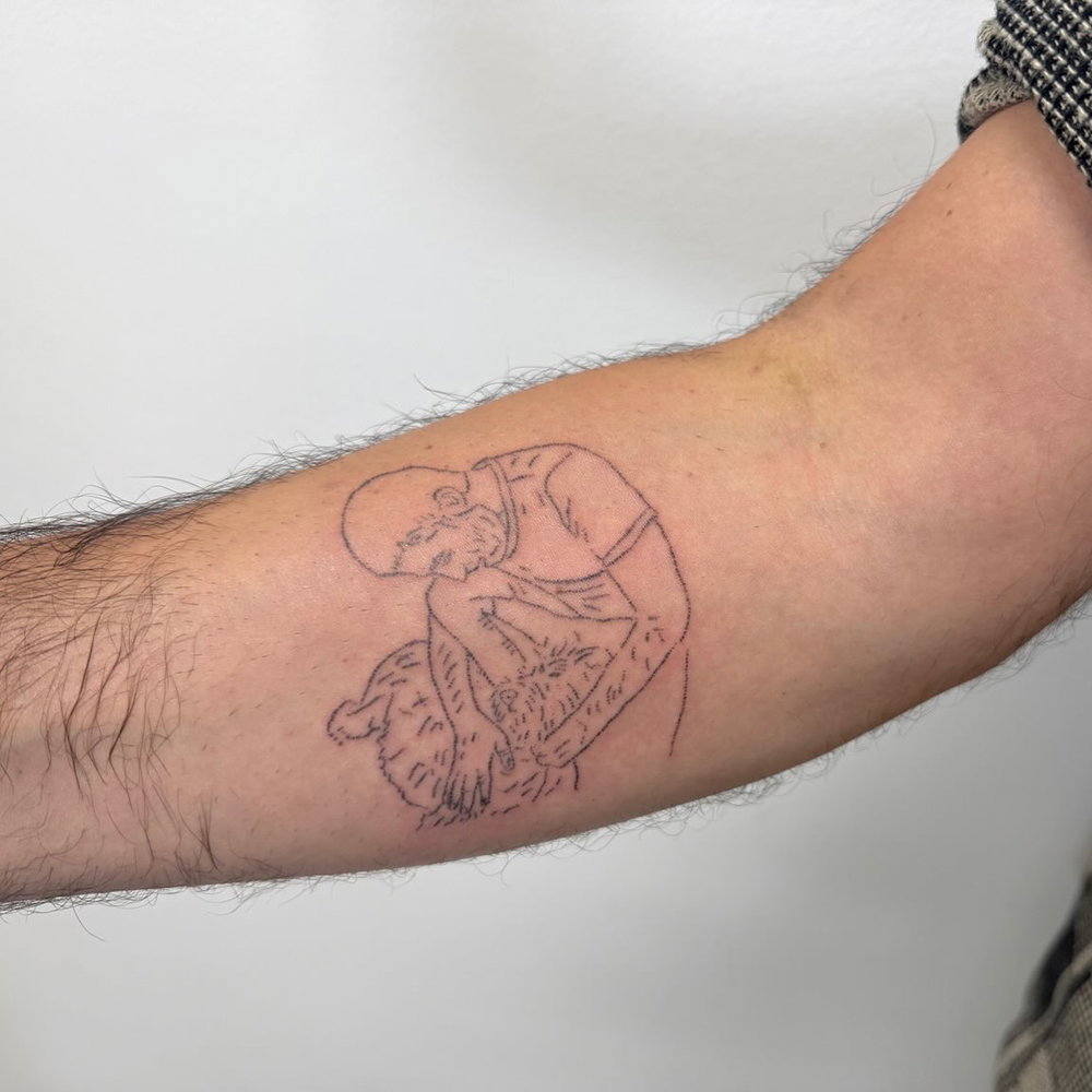 Handpoke tattoo by Raina Murphy at Raindear Tattoo in Beacon, NY