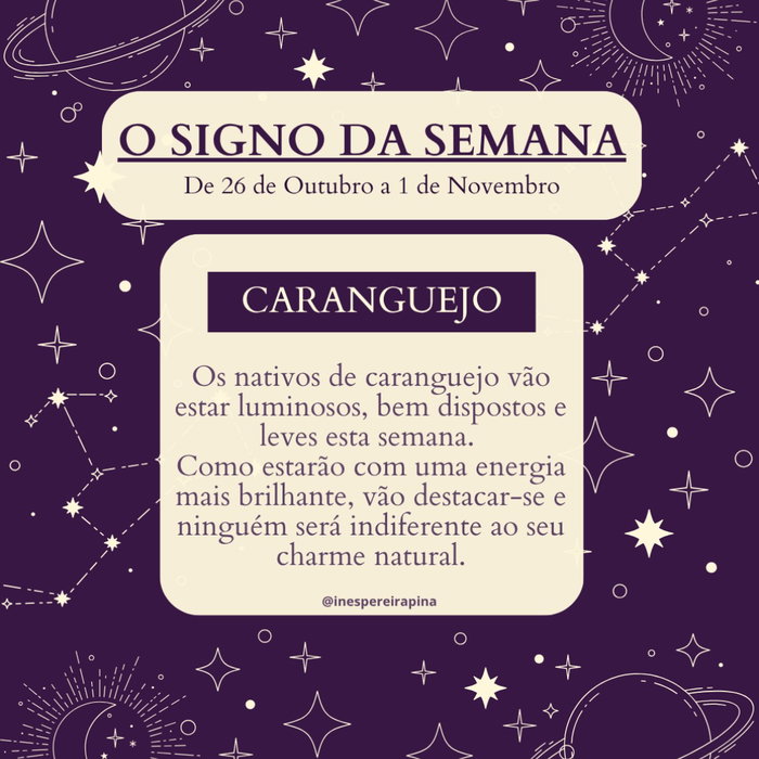 O signo da semana