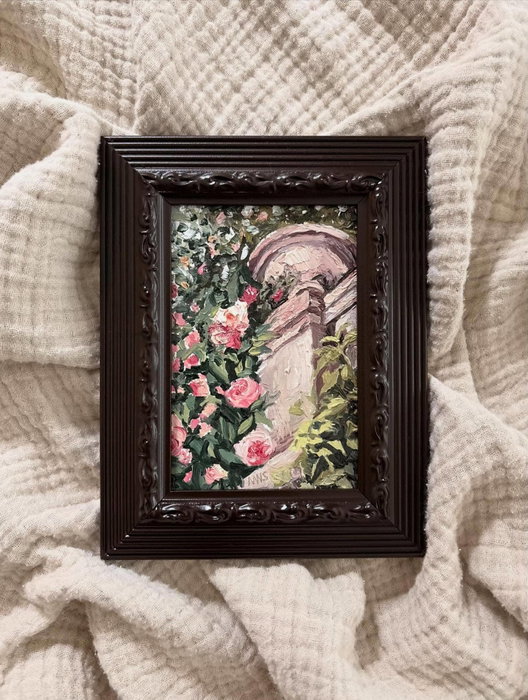 “Secret Garden I” is the first piece in a series exploring the romantic, overgro