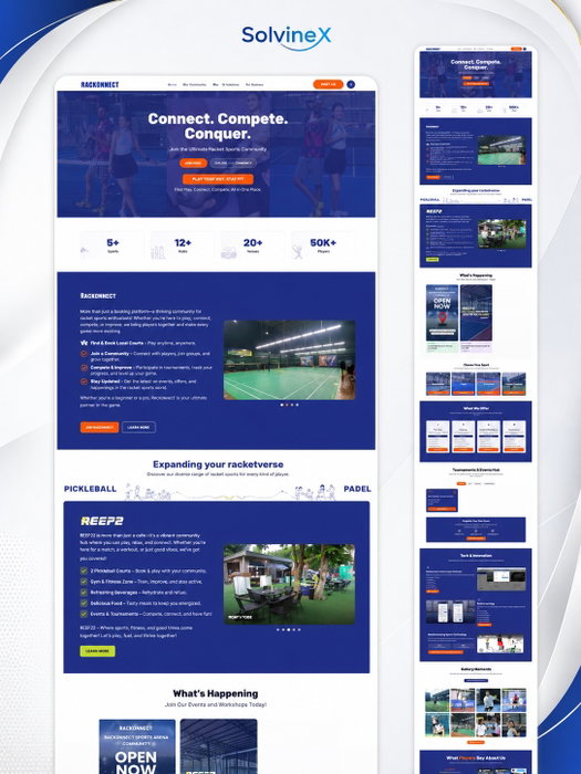 building sports websites that connect players and communities 🏸✨

a badminton c