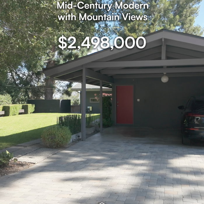 Mid-century modern home in Altadena with mountain views, marketed by Chris & Kayvan Real Estate Team