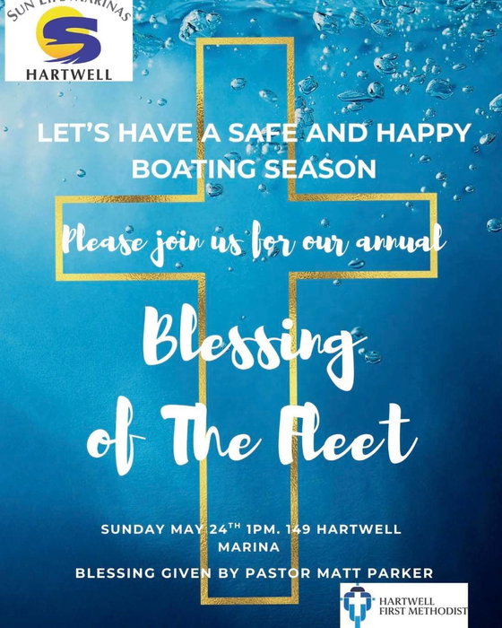 This Sunday at 1pm! Join us on the point in your boat for the blessing given by Pastor Matt Parker from the First Methodist Church.
