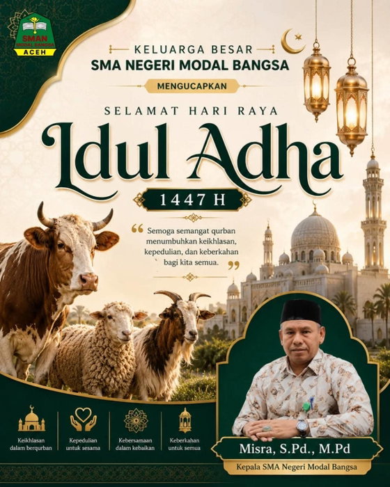 Keluarga Besar SMA Negeri Modal Bangsa mengucapkan Selamat Hari Raya Idul Adha 1