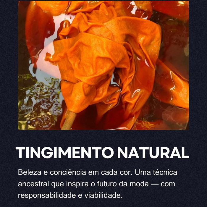 Tingimento natural é uma técnica ancestral que usa corantes extraídos de plantas, sementes e raízes — uma form